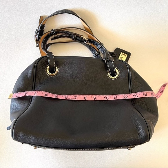 Dooney & Bourke Bag Zip Zip Grommet Satchel Portofino Pebbled Leather Chic Black - Picture 9 of 16
